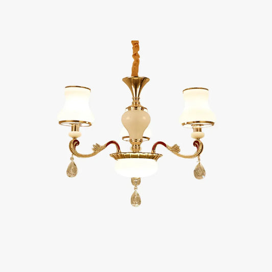 Multi-Arm Lampshade Vintage Chandelier