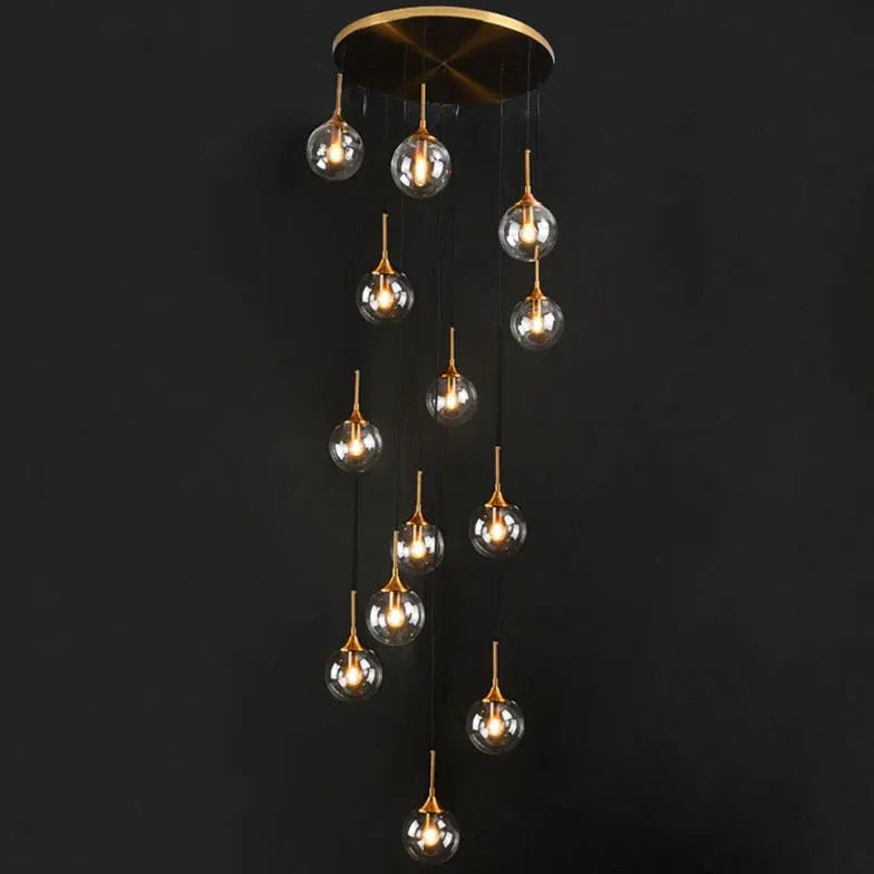 Multi-Sphere Metal Ring Modern Chandelier